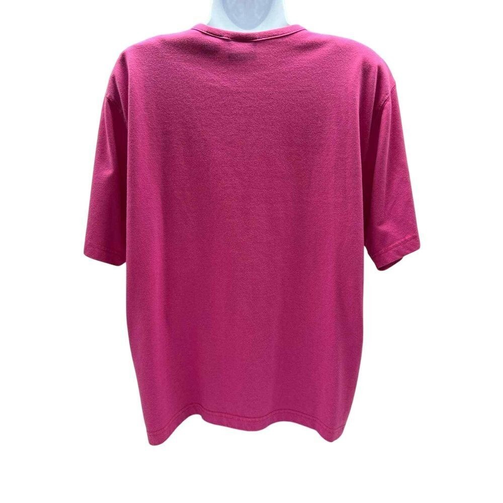 Vintage Renee M Sport Bright Pink TShirt L 14-16 Watermelon Cherry Summer Picnic - Picture 2 of 7